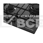 Варочная поверхность Kuppersberg, газ, High-Tech, 45 см, автоматический электроподжиг, газ-контроль, SABAF конфорки, чугунные решетки, WOK конфорка, цвет черный, цвет фурнитуры черный, фото3