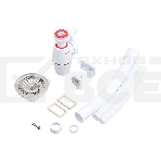 Сифон WIRQUIN NEO с нерж. чашкой D114мм, отводом для ст.м.,с универс. переливом,гофротрубой L800мм, фото6