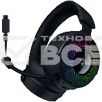 Гарнитура Razer Kraken V4 Pro чёрный, беспроводная + проводная, радиоканал, до 45 ч, подсветка, фото10