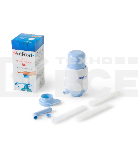 Помпа для 19л бутыли Hotfrost A6 механический, голубой/белый