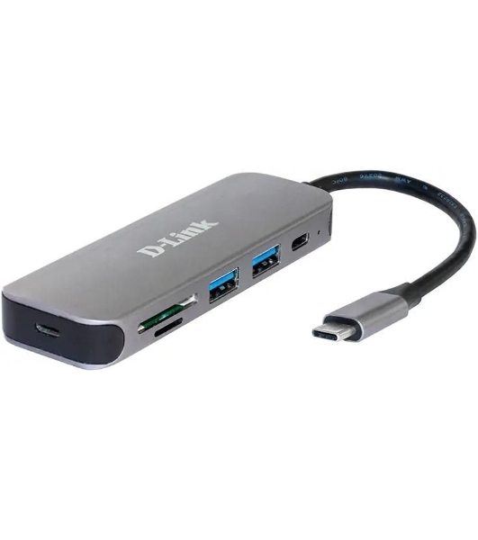 USB-концентратор D-Link DUB-2325, USB, USB 3.0 2порта, USB Type-C,SD,microSD, адаптер/USB