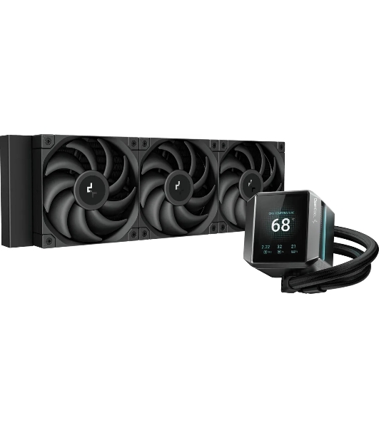 Система жидкостного охлаждения DEEPCOOL MYSTIQUE 360 черный, 120 мм, алюминий/медь, 2150 об/мин, 36.49 дБ, 4 pin, 300 Вт