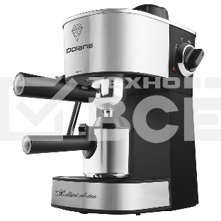Кофеварка рожковая Polaris PCM-4011 серебристый/черный, исп. кофе - молотый, 0.24 л, 800 Вт, 4 Бар.