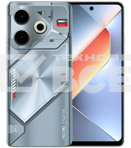Смартфон Tecno POVA 6 Neo, 8/256Gb, серебристый