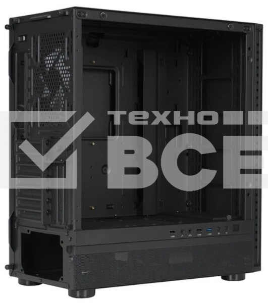 Компьютерный корпус  PCCooler IE200 BK, Tempered Glass Full Tower, черный, TG, SPCC, 1x120mm ARGB E-ATX, ATX, mATX, mITX 180/380/220mm 4x2.5