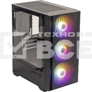 Компьютерный корпус Accord ACC-ZCU1B черный без БП mATX 3x120mm 1xUSB3.0 1xUSB3.1 audio