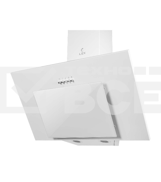 Вытяжка наклонная LEX MIRA 600 WHITE белый, кнопочное управление