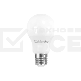 Лампочка светодиодная Defender A60-10W-840-E27 груша, 4000 К, нейтральный белый, 1 шт