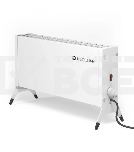 Конвектор Neoclima Nano 1000W белый, 1000 Вт, 15 м2, термостат