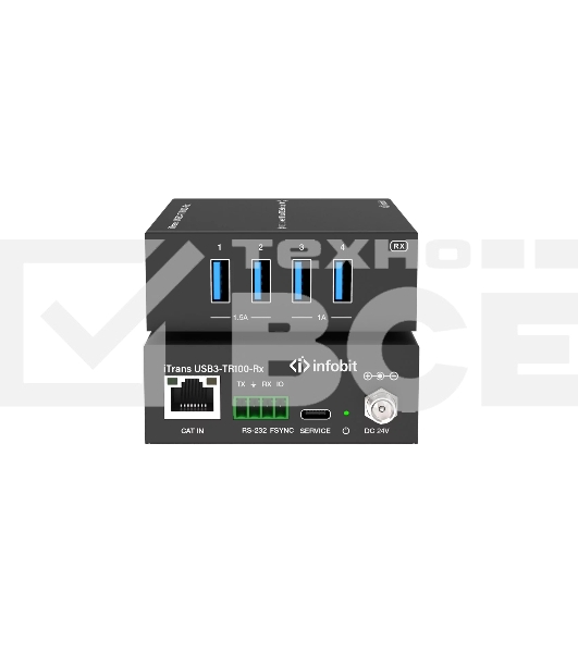 Удлинитель сигнала Infobit iTrans USB3-TR100 USB 3.0 (Tx + Rx) до 100 метров HDBaseT 3.0