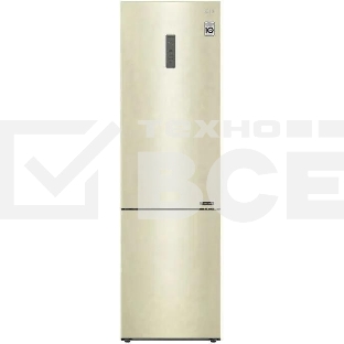 Холодильник LG GA-B509CEWL бежевый двухкамерный 277/107л морозилка снизу, No Frost