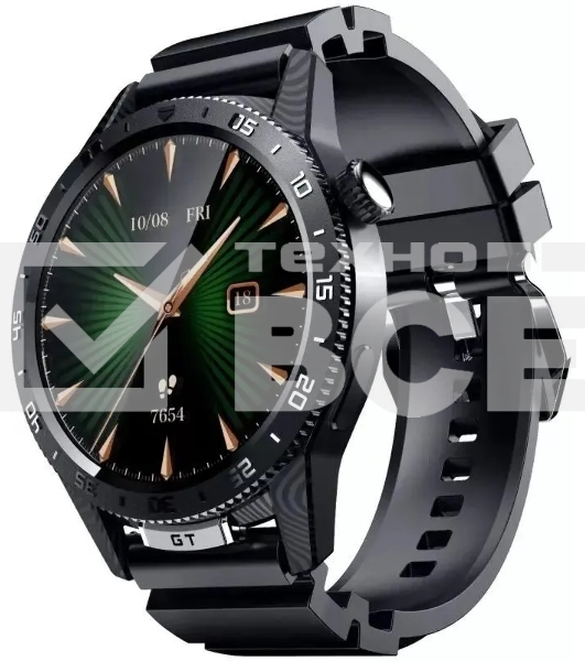 Умные часы Tecno Watch GT 1.504' AMOLED корп.черный рем.черный (WGT01)