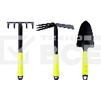 Набор лопата, мотыга, грабли Deli DL580803 Длина 31 см, защита от ржавчины и коррозии, фото 1