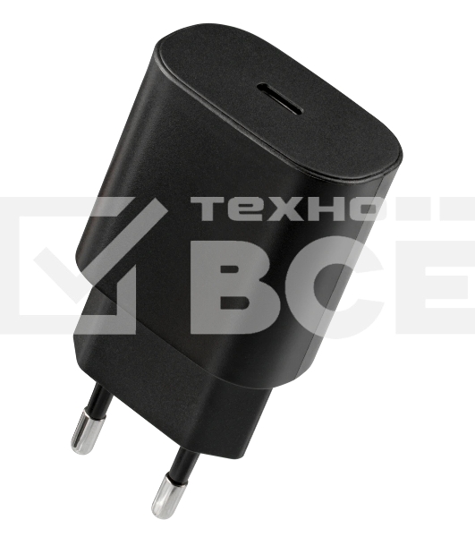 Сетевое зарядное устройство Defender UPA-125 25W,USB C,кабель Type-C,черный