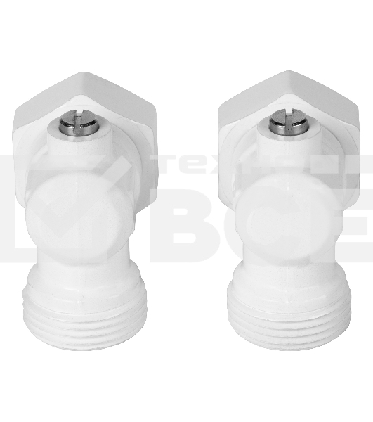 Набор нижнего подключения Royal Thermo угловой раздельный 3/4х3/4ЕК (белый)