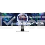 Монитор 49' Samsung Odyssey OLED G9 S49DG934SUXEN OLED 5120x1440, 240 Гц, 0.03 мс, 32:9, 250 кд/м², 2xHDMI 2.1, DP 1.4, 2xUSB-C, 3.5 Jack, HDR10+, FreeSync Premium Pro, изогнутый экран (1800R), серебристый, фото 1