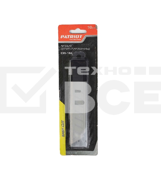 Лезвия сегментированные PATRIOT, CBS-184, 18 мм, 10 шт