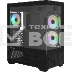 Компьютерный корпус ZALMAN CHRONIX V2, ATX, BLACK, WINDOW, 1xCombo (3.5’’ or 2.5’’), 1x3.5’’HDD, 2x2.5’’SSD, 1xUSB2.0, 1xUSB3.0, 1xUSB Type-C, SIDE 2x120мм ARGB, REAR 1x120мм ARGB, фото 1