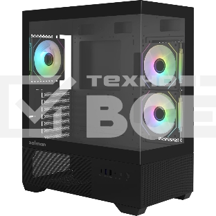 Компьютерный корпус ZALMAN CHRONIX V2, ATX, BLACK, WINDOW, 1xCombo (3.5’’ or 2.5’’), 1x3.5’’HDD, 2x2.5’’SSD, 1xUSB2.0, 1xUSB3.0, 1xUSB Type-C, SIDE 2x120мм ARGB, REAR 1x120мм ARGB