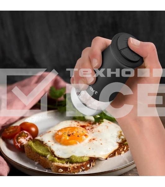 Перечница электрическая Kitfort КТ-6013-1 черный/серебристый