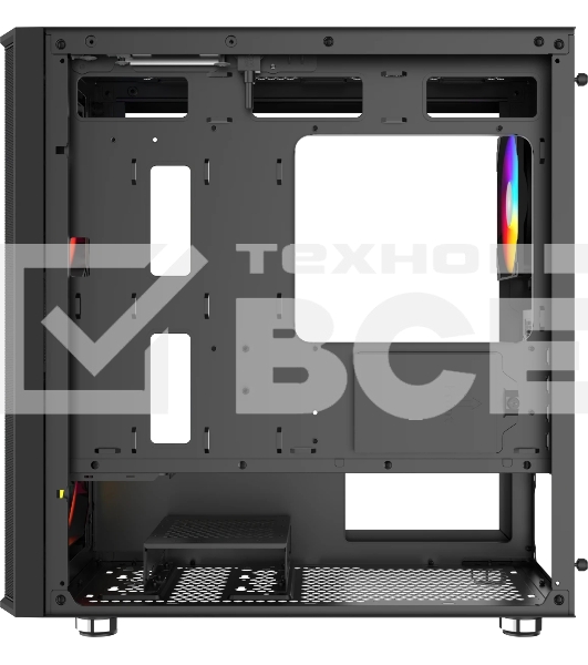 Корпус SAMA S30, Mini-Tower, чёрный, 2 x 140 мм, 1 x 120 мм