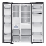 Холодильник Samsung RS80F65M1WWT белое стекло двухкамерный 417/229л морозилка сбоку, No Frost, Side by Side, фото2