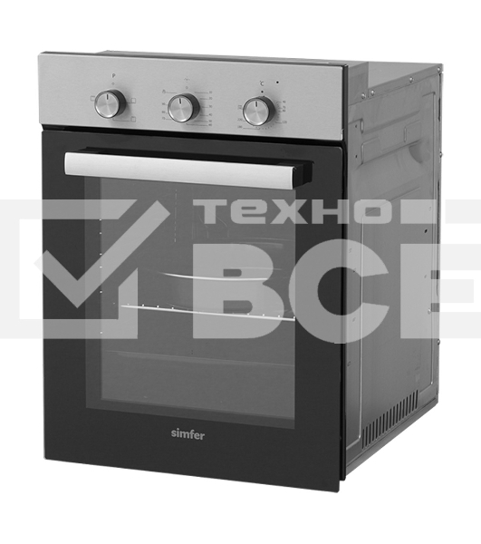 Электрический духовой шкаф Simfer B4EM14016, встраиваемый, нержавеющая сталь
