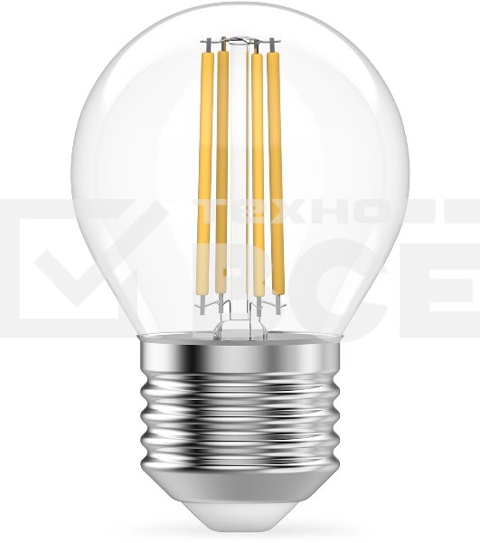 Лампа филам. Gauss Filament 10Вт цок.:E27 шар св.свеч.бел.нейт. (упак.:10шт) (52220)