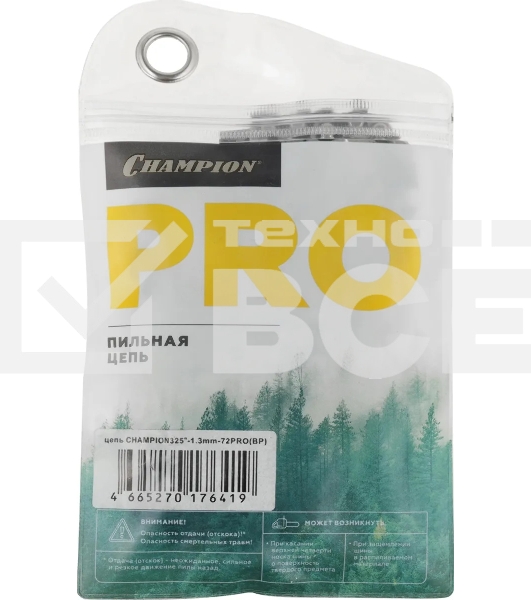 Цепь CHAMPION B050-BP-72E0.325''-1.3мм-72