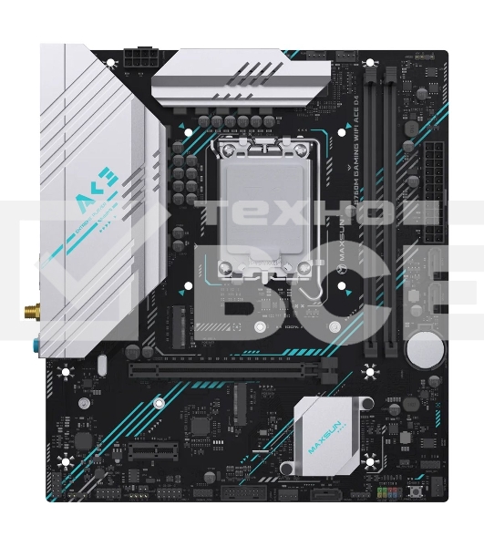 Материнская плата Maxsun B760M GAMING WIFI ACE D4, LGA 1700, Intel B760, 2xDDR4, 3xSATA, 2xM.2, 1xPCIe 4.0 x16, 1xPCIe x1, 1xHDMI, 1x1Gb LAN, 4xUSB-A 3.2 Gen 1, 2xUSB-A 2.0, 3x3.5 мм, 5.1, mATX