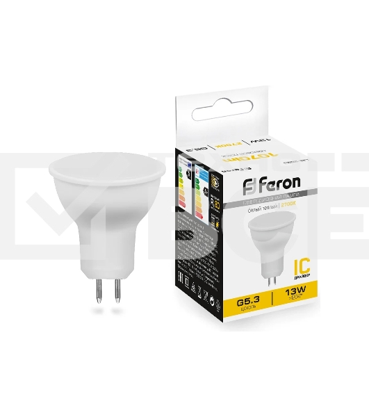 Лампа светодиодная FERON LB-960 (38188) 13 вт 230в G5.3 теплый
