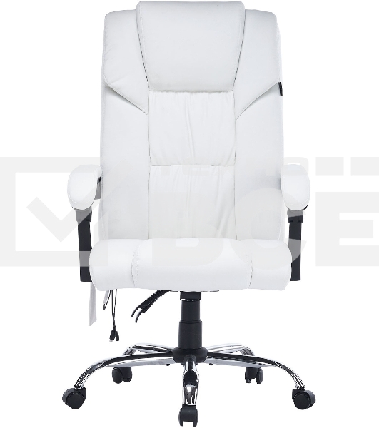 Кресло компьютерное Cactus CS-CHR-OC02M-WT белый, эко.кожа, крестов. сталь