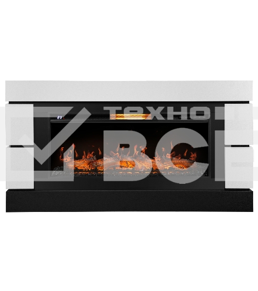 Каминокомплект: Очаг Royal Thermo Aurora RTFP/P-AR40LS, портал Moderno 42/40/36, белый, р/в