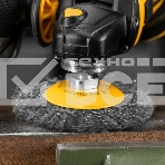 Щетка для УШМ Denzel 125 мм, М14, тарелка, витая нержавеющая проволока 0,3 мм, фото6