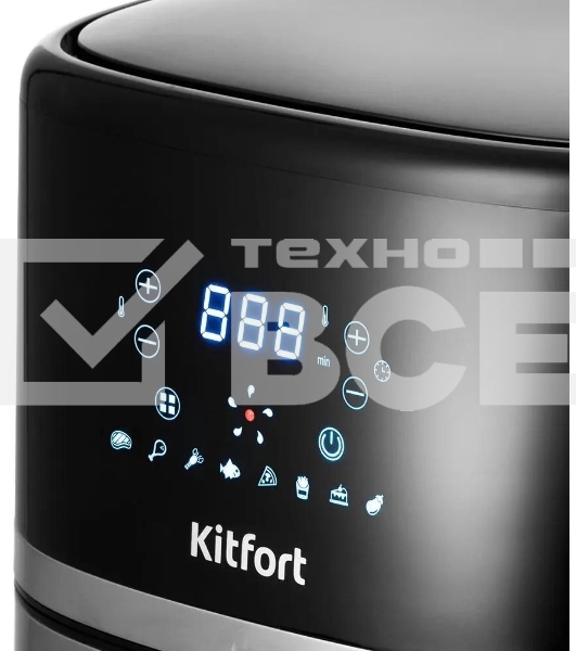 Аэрогриль Kitfort КТ-2221 черный/серебристый