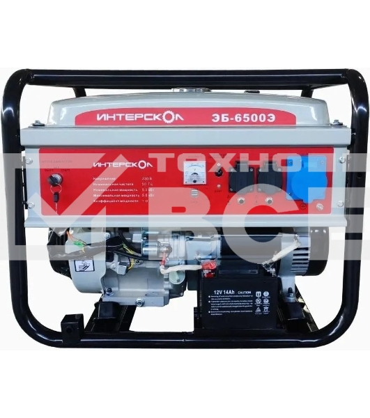 Электрогенератор бензиновый Интерскол ЭБ-6500Э, 5.5 кВт, 90 дБ, 93 кг