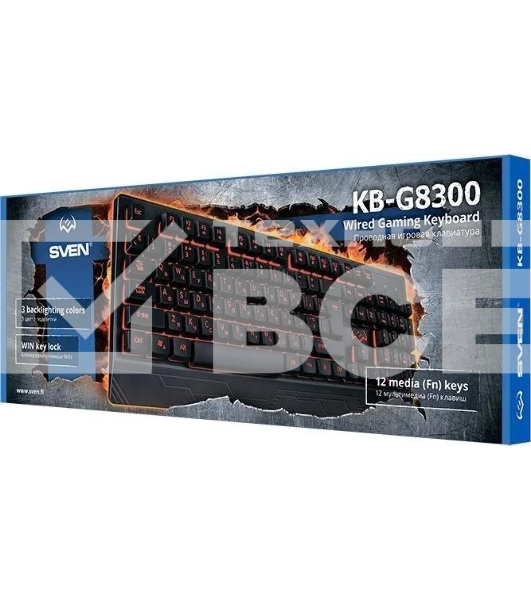 Клавиатура Sven KB-G8300 проводная, USB Type-A, чёрный