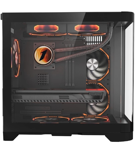 Компьютерный корпус 1STPLAYER UVIEW UV5 Black/mATX/UV5-BK