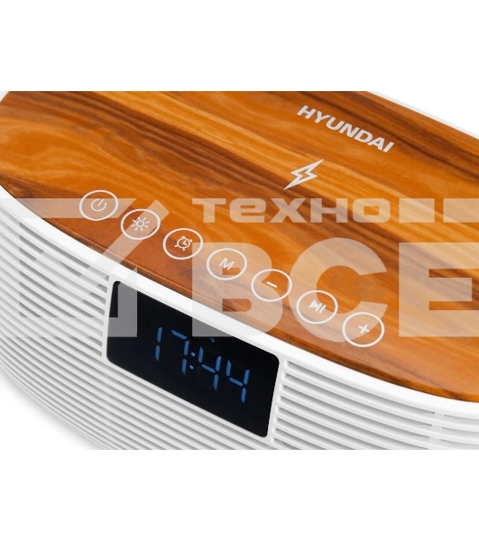 Радиобудильник Hyundai H-RCL231 белый LCD подсв:белая часы:цифровые FM