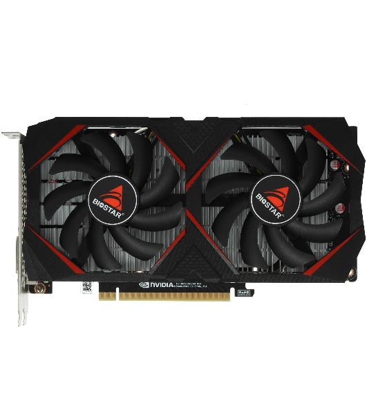 Видеокарта Biostar GeForce GTX 1660 SUPER, 6 GB GDDR6, 192 bit, DisplayPort, DVI-D, HDMI, GPU 1530 MHz
