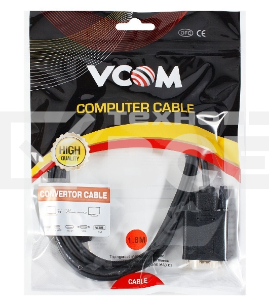 Кабель-переходник VCOM CG596-1.8M HDMI --> VGA_M/M 1,8 м