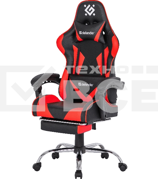 Кресло игровое Defender PILOT RED/BLACK