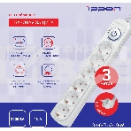 Сетевой фильтр Ippon BK-6-EU-3-10-W 3м (6 розеток) белый (коробка), фото7