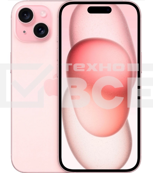 Смартфон Apple iPhone 15, 6/256Gb, розовый