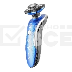 Бритва Centek CT-2170 (синий) ротор 3D, +ВЛАЖНОЕ БРИТЬЁ, 3 плав.головки, 2-ные лезвия, до 50 мин раб, фото2