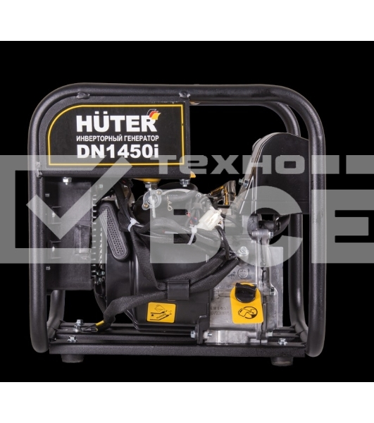 Электрогенератор бензиновый инверторный Huter DN1450i, 1.3 кВт, 96 дБ, 12.42 кг