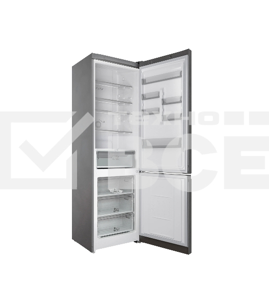 Холодильник Hotpoint HT 6200 MX нержавеющая сталь двухкамерный 240/83л морозилка снизу, No Frost