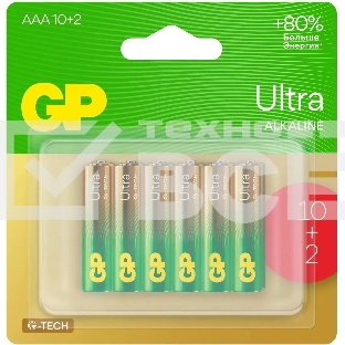 Батарея GP Ultra 24AUA21-2CRSBC12 AAA (12шт) блистер