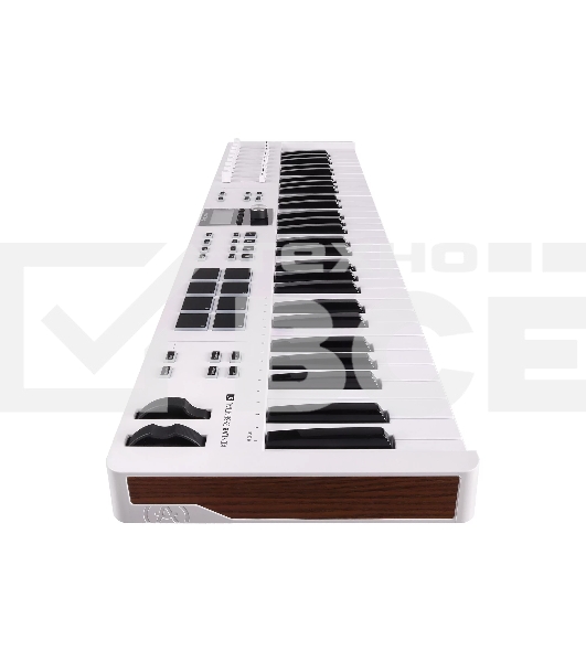 Клавиатура MIDI [231531] Arturia [KeyLab Essential 61 mk3 White] 61 клавиша, LCD дисплей, 9 энкодеров, 8 пэдов, 9 фейдеров, 12 кнопок управления, колеса высоты тона и модуляции, 1/4
