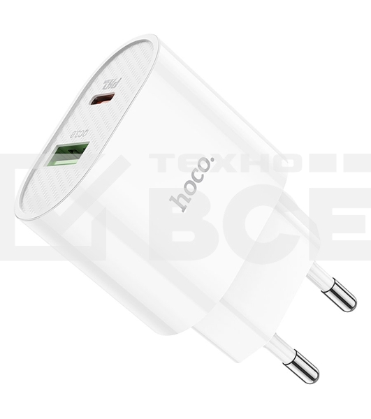 Сетевое зарядное устройство HOCO (6931474757319) C95A Lineal PD 20W+QC3.0 (белый)